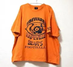 ☆オーバーサイズ　古着Tシャツ　XL　オレンジ　ヴィンテージ　古着ベアー大きめ