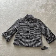 ISSUE ハウンドトゥース柄ショートジャケット