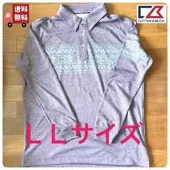 CUTTER&BUCK　カッター＆バック　パープル　長袖ポロシャツ　LLサイズ