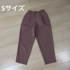 美品✨GUリボン付きテーパードパンツ くすみピンク