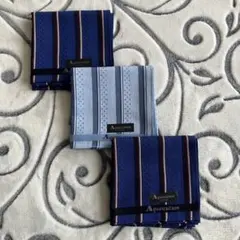 新品未使用 Aquascutum アクアスキュータム メンズハンカチ 3枚セット