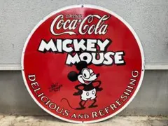 ひげネコ様専用 ビンテージ 大型 看板 コカ・コーラ ミッキーマウス