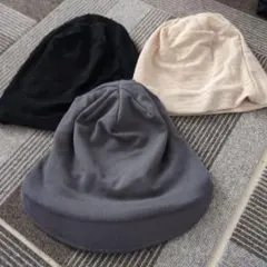 値下げ　大きめ　ニット帽子　3枚セット