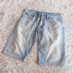 【EDWIN 503】34インチ　デニムハーフパンツ　インディゴ　大きいサイズ