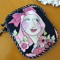 ハンドメイド ぺたんこポーチ ロラライハリス