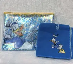 ミニタオル & グリッターポーチセット　ドナルド　ディズニーストアのサムネイル