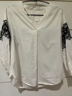 GU レースコンビネーションシャツ　S