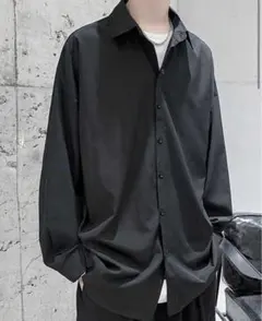 オーバーサイズ 黒シャツ 長袖 特別スペシャルセール中！！