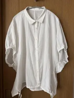 M ソージュ ヴィンテージサテンシャツ ブラウス フレンチスリーブ