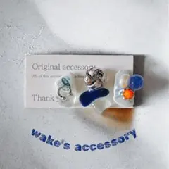 No.238✴︎3点セット✴︎silverシー陶器×フローライトのピアス・イヤリング