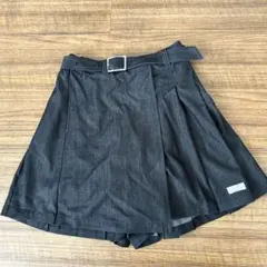 pom ponette プリーツスカート風キュロット 140サイズ 黒