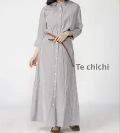 【新品】Te chichi ドルマン袖 七分袖 シャツワンピース ロング丈