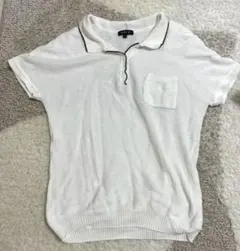 INDIVIホワイト ポロシャツ Mサイズ