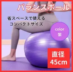 バランスボール　45　ヨガ　ジム　45ｃｍ　紫　フィットネス　体幹　トレーニング