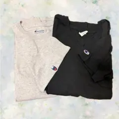Champion Tシャツ 2枚セット グレー ブラック④