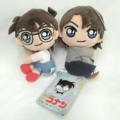 2点セット 名探偵コナン くっつきぬいぐるみ 江戸川コナン/羽田秀吉