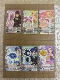 アイカツ　アイカツカード 6枚セット　いちご　あおい　らん　美月