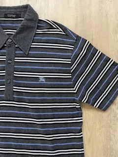 BURBERRY BLACK LABEL ポロシャツ グレー ボーダーのサムネイル