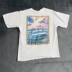 90s Maui and Sons Tシャツ　シングル　USA製　サメ　絵画のサムネイル