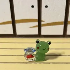 丸型カエル蓮の葉 ガラス細工 ミニチュア - メルカリ
