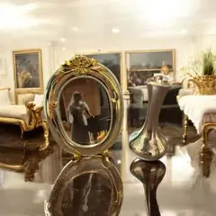 グリーミング　ハウス　シルバー調 写真立て　一輪挿し ギフトセット