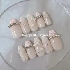 【グミシール】ネイルチップ ワンホン キラキラ ハート リボン ガーリー 韓国