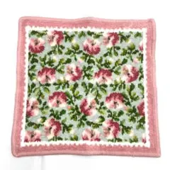 Y512-146 FEILER フェイラー ハンカチ シュニール織 花柄 タオル