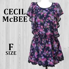 CECIL McBEE 花柄ミニワンピース Fサイズ
