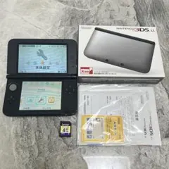 【完動品・箱あり】NINTENDO 3DS LL 本体 シルバー×ブラック