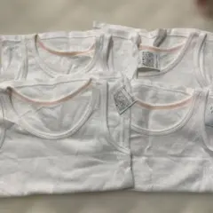 UNIQLO コットンメッシュタンクトップ 4枚セット 90