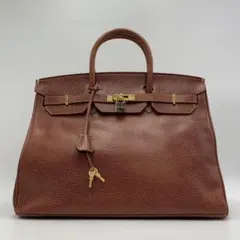 ［美品］ヘンリーハイクラス　ハンドバッグ　ブラウン　レザー