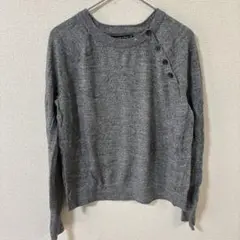 Abercrombie&Fitch 【S】ショルダーボタン クルーネックニット