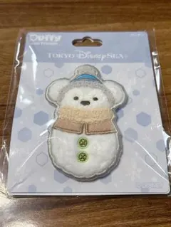 【新品未使用】ダッフィー雪だるまヘアクリップ
