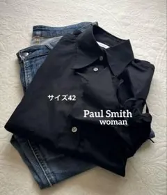 Paul Smith woman リボンカフス シャツ ブラウス 黒 サイズ42 - メルカリ