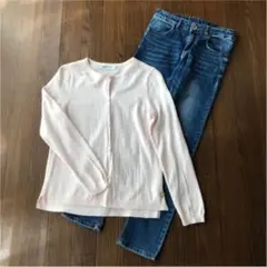 ZARAキッズ デニムパンツ H&M カーディガン 140cm セット売り