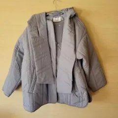 ★新品★SIMPLICITÉ ブルーグレー キルティング中綿ジャケットFree