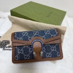 極美品　GUCCI グッチ デニム スプリーム ディオニュソス ショルダーバッグ