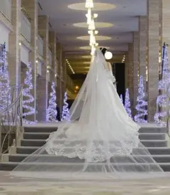 ウェディングベール 5m(アイボリー寄りのホワイト)