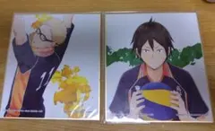 ハイキュー!!　一番くじ　試合の呼吸　色紙　月島　山口
