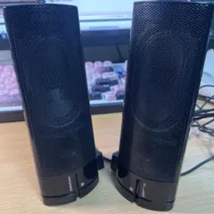 AudioComm USB電源ステレオピーカー￼ ブラック asp-u155z