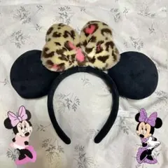《ミニーちゃん》カチューシャ 東京ディズニーリゾート レオパード柄