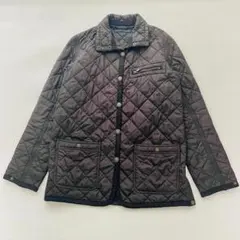 RALPH LAUREN キルティングジャケット ブランドロゴ釦 M ブラウン