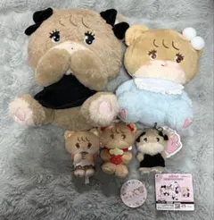 mikko ラテ ぬいぐるみ＆マスコット 5点セット