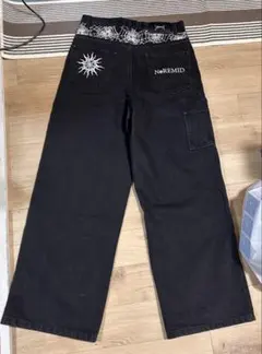 NOREMID IRR DOUBLE KNEE PANTS ブラック L