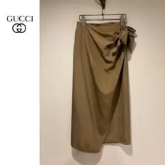 イタリア製 Vintage 70s GUCCI シルク ラップ スカートのサムネイル