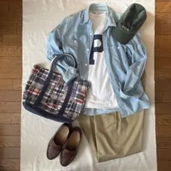 BAYFLOWベイフロー シャンブレー 　　シャツ デニムシャツ メンズMのサムネイル