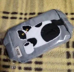 カルディ　KALDI ニャンコーヒー　もこもこ刺繍ポーチ