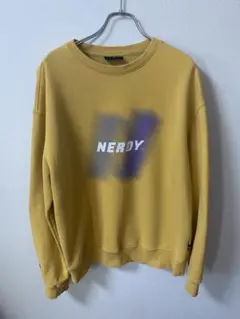 NERDY ノルディ スプレープリント スウェット トレーナー M マスタードのサムネイル