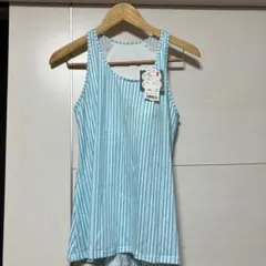 ユニクロ　ブラトップ　ストライプ　L ブラキャミ　タンクトップ　カップ付き