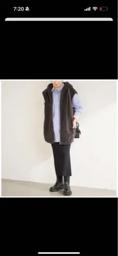 美品❣️ジャーナルスタンダード　エコファーベスト ボアフードベスト　白